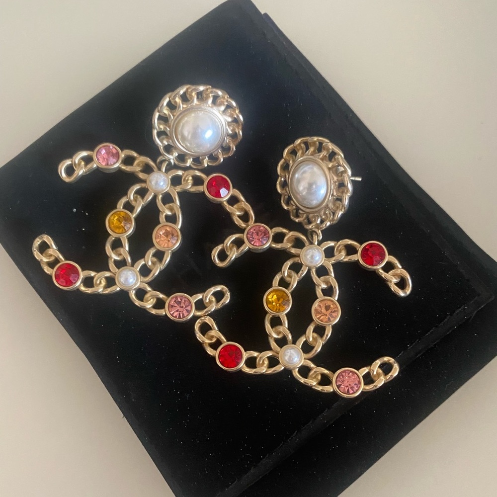 Vintage Chanel Oversized Chain Earrings